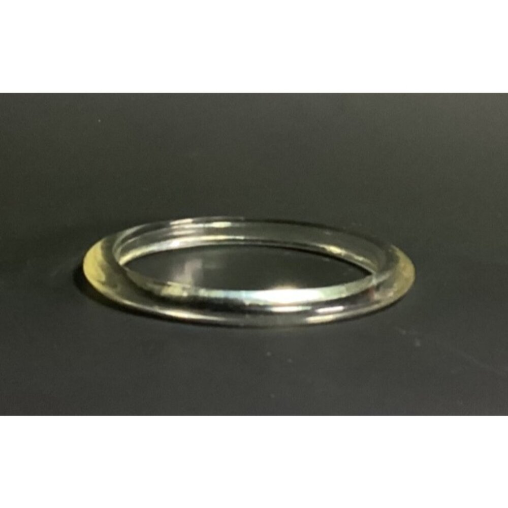 Vintage Clear Flying Saucer Lucite Spacer Bangle Bracelet UFO Profile Minimalist - Picture 5 of 9